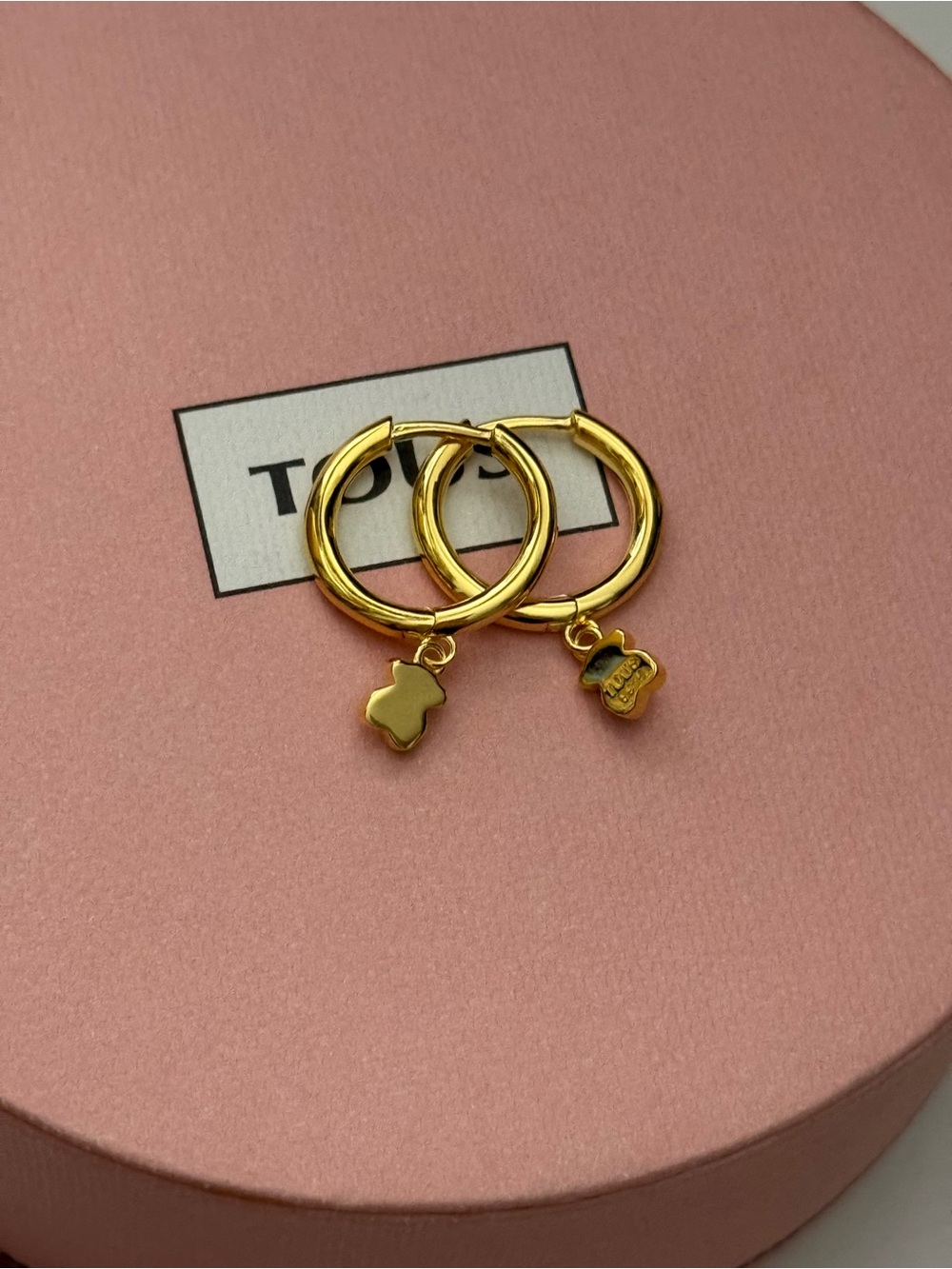 Cool Joy Hoop Earrings with Bear Charms - Women Jewelry
